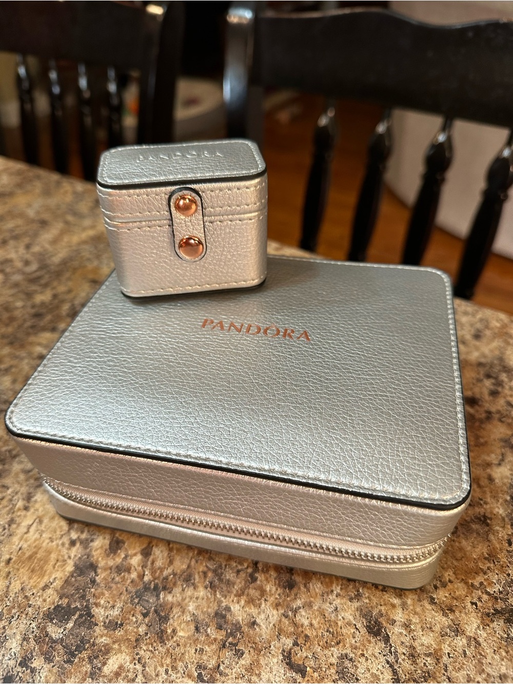 Pandora Silver Jewelry Travel Case